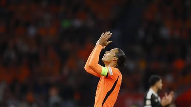 AMSTERDAM - Virgil van Dijk van Nederland baalt tijdens de UEFA Nations League wedstrijd tussen Nederland en Duitsland in de Johan Cruijff ArenA op 24 september 2026 in Amsterdam, Nederland. ANP KOEN VAN WEEL