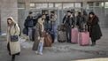 Iranian nationals arrive in Turkey after passing through the Razi-Kapiköy border crossing in Van, north-eastern Turkey, on March 3, 2026, a day after Turkey and Iran have mutually suspended day-trip crossings at their border as Israeli-US strikes continued to pound the Islamic Republic. 
Ali IHSAN OZTURK / AFP
