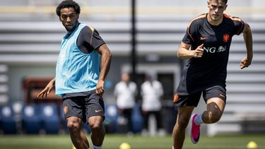 NEW YORK - Jurrien Timber of Nederland en Micky van de Ven of Nederland tijdens een trainingssessie van het Nederlands elftal op het trainingscomplex de Etihad City Football Academy, op 5 juni 2026 in Orangeburg, New York. Het Nederlands elftal bereidt zich voor op het WK voetbal 2026. KOEN VAN WEEL / ANP