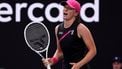 Poland's Iga Swiatek reacts on a point against Czech Republic's Linda Noskova during their women's singles match on day seven of the Australian Open tennis tournament in Melbourne on January 20, 2024. 
Martin KEEP / AFP