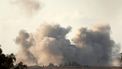 2023-11-18 15:50:42 epa10982442 A smoke rises after an explosion following an air strike on the northern part of the Gaza Strip as seen from the Israeli city of Sderot, 18 November 2023.  More than 11,400 Palestinians and at least 1,200 Israelis have been killed, according to the Israel Defense Forces (IDF) and the Palestinian health authority, since Hamas militants launched an attack against Israel from the Gaza Strip on 07 October, and the Israeli operations in Gaza and the West Bank which followed it.  EPA/ATEF SAFADI