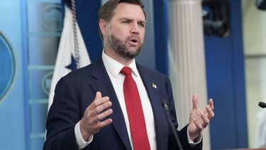 US Vice President JD Vance speaks during a press briefing in the Brady Briefing Room of the White House in Washington, DC, on June 18, 2026. 
Ken Cedeno / AFP