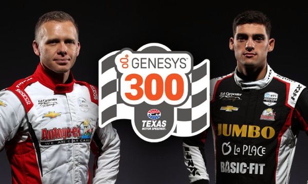 Rinus van Kalmthout (rechts) en zijn racende teambaas Ed Carpenter zijn klaar voor de eerste IndyCar-race van 2020, de Genesys 300 in Texas.