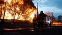 Firefighters extinguish a blaze at the site of recycling materials following a Russian strike in Kyiv on April 16, 2026, amid the Russian invasion of Ukraine. Overnight strikes killed three people including a boy in Ukraine and two children in Russia, officials from both countries said on April 16. Moscow has fired hundreds of drones on its neighbour almost nightly since the beginning of the four-year war, with Kyiv regularly carrying out strikes within Russia in response to its attacks.
Tetiana DZHAFAROVA / AFP