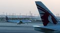 Op deze foto is een vliegtuig van Qatar Airways te zien.