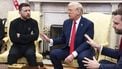 epa11930783 Ukrainian President Volodymyr Zelensky (L) talks with US President Donald Trump (C) and US Vice President JD Vance (R) in the Oval Office of the White House in Washington, DC, USA, 28 February 2025. Zelensky is in Washington to sign the framework of a deal, pushed by President Trump, to share Ukraines’s mineral wealth with the US.  EPA/JIM LO SCALZO / POOL