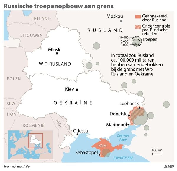 Russische troepenopbouw grens Oekraine