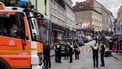 HAMBURG - Politie inzet na een incident op de Reperbahn, waar Oranje fans zich verzamelen voor de eerste wedstrijd op het EK van het Nederlands elftal tegen Polen. ANP RAMON VAN FLYMEN