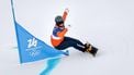 LIVIGNO - Michelle Dekker tijdens de kwalificatie van de parallelreuzenslalom bij het snowboarden op de Olympische Winterspelen van Milaan en Cortina. IRIS VAN DEN BROEK / ANP