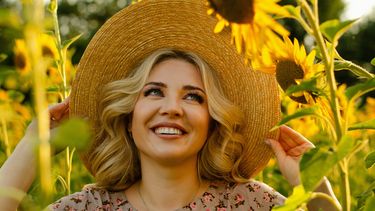 Lente, seizoen, gelukkig, blij