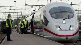 Als het aan een meerderheid van de Rotterdamse gemeenteraad ligt gaat deze trein vanaf 2018 van Rotterdam naar Dusseldorf rijden. / ANP