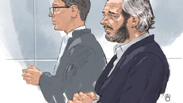 DEN HAAG - Rechtbanktekening van verdachte Anne Romke van der H. in de rechtbank. Justitie verdenkt de 33-jarige man van het voorbereiden van een aanslag op prinses Amalia en prinses Alexia in februari 2026 in Den Haag. ALOYS OOSTERWIJK / ANP