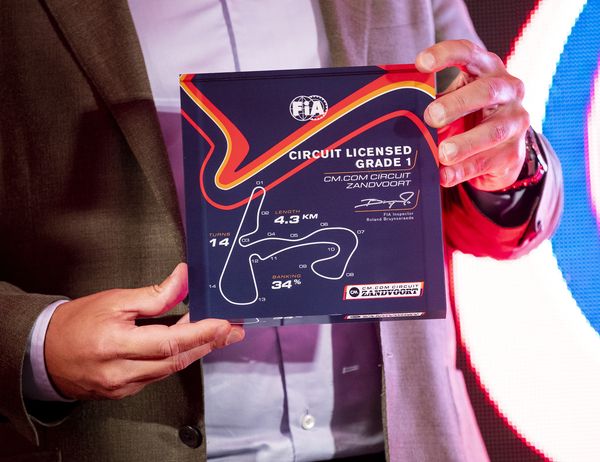 Een foto van de licentie van het Formule 1-circuit in Zandvoort