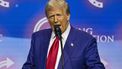 Former US President and Republican presidential candidate Donald Trump speaks during a campaign rally at the Gas South Arena in Duluth, Georgia, on October 23, 2024. 
CHRISTIAN MONTERROSA / AFP