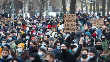 Duizend mensen opgepakt bij protesten in Rusland.