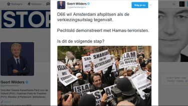 Wilders opent aanval op D66 met nepfoto Pechtold