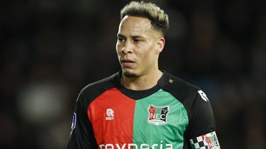 NIJMEGEN - Tjaronn Chery of NEC Nijmegen tijdens de Nederlandse Eredivisie wedstrijd tussen N.E.C. Nijmegen en Fortuna Sittard in De Goffert op 28 februari 2026 in Nijmegen, Nederland. BART STOUTJESDIJK / ANP