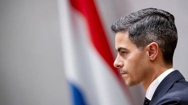 DEN HAAG - Premier Rob Jetten tijdens een debat over de Amerikaanse en Israëlische aanvallen op Iran in de plenaire zaal van de Tweede Kamer. SEM VAN DER WAL / ANP