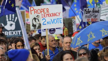 Tienduizenden betogers eisen nieuw brexitreferendum