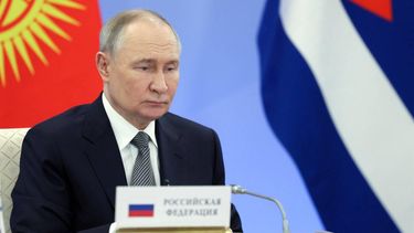 In this pool photograph distributed by the Russian state agency Sputnik, Russia's President Vladimir Putin attends a meeting of the Supreme Eurasian Economic Council at Igora ski resort in the Leningrad region on December 26, 2024. 
Gavriil Grigorov / POOL / AFP