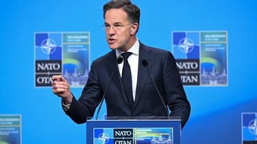 NATO Secretary General Mark Rutte attends a press conference at the NATO Foreign Ministers' meeting in Helsingborg on May 22, 2026. Foreign ministers of the 32 NATO member states gathered in the Swedish city to finalise preparations for the upcoming Ankara Summit.
Jonathan Nackstrand / AFP