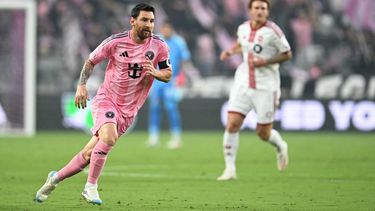 Inter Miami's Argentine forward #10 Lionel Messi runs during the Major League Soccer (MLS) regular season football match between Inter Miami CF and Toronto FC at Nu Stadium in Miami, Florida, on August 22, 2026.  
CHANDAN KHANNA / AFP