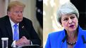 Op deze foto zie je Trump en May