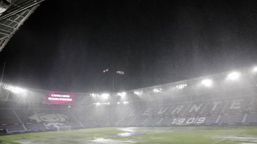 epa13244504 A view of the Ciutat de Valencia stadium after the Spanish LaLiga EA Sports soccer match between Levante and Athletic Bilbao has been postponed due to the rain, in Valencia, Spain, 16 September 2026.  EPA/ANA ESCOBAR