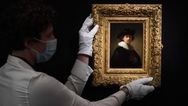 Foto van zelfportret Rembrandt van Rijn