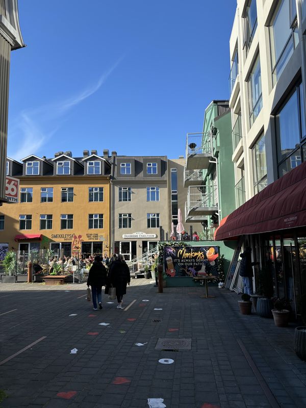 een stukje straat in Reykjavik