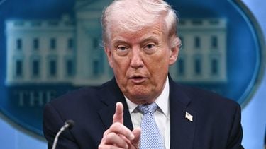 US President Donald Trump speaks about the conflict in Iran in the James S. Brady Press Briefing Room of the White House on April 6, 2026, in Washington, DC.  
Brendan SMIALOWSKI / AFP