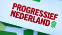 HALFWEG - Logo van Progressief Nederland, de nieuwe naam voor de fusie van GroenLinks en PvdA. REMKO DE WAAL / ANP