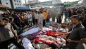 2023-11-08 08:33:03 People inspect the bodies of victims who were killed in Israeli bombardment as they lie outside Al-Shifa hospital in Gaza City on November 8, 2023, amid ongoing battles between Israel and the Palestinian Hamas movement. 
Dawood NEMER / AFP