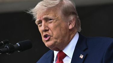 US President Donald Trump speaks during the National Memorial Day Observance at the Memorial Amphitheatre in Arlington National Cemetery in Arlington, Virginia on May 25, 2026. 
Kent NISHIMURA / AFP