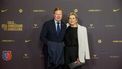 epa11748448 FC Barcelona's former player and coach Ronald Koeman (L) and his wife Bartina Koeman pose for the media upon his arrival at the gala celebrating FC Barcelona's 125th anniversary, at the Gran Teatro del Liceu in Barcelona, Spain, 29 November 2024.  EPA/Quique Garcia