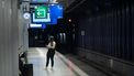 SCHIPHOL - Het perron op Schiphol. Van en naar Schiphol Airport rijden geen treinen. Dat komt door een stroomstoring. ANP MICHEL VAN BERGEN