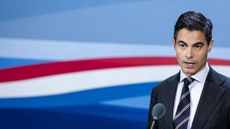 DEN HAAG - Minister-president Rob Jetten staat de pers te woord tijdens de wekelijkse persconferentie na afloop van de ministerraad. REMKO DE WAAL / ANP