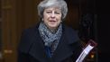 Theresa May onderweg naar het parlement.