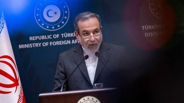 In this handout photograph taken and released on January 30, 2026 by the Turkish Foreign Ministry press service Iran's Foreign Minister Abbas Araqchi speaks during a joint press conference with his Turkish counterpart following their meeting in Istanbul. Iran's foreign minister was in Turkey today as Ankara led a diplomatic push to mediate between Tehran and Washington, after US President cooled threats of an imminent strike on the Islamic republic. 
Handout / TURKISH FOREIGN MINISTRY / AFP