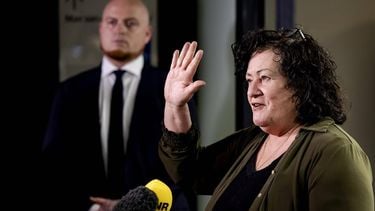 DEN HAAG - Caroline van der Plas (BBB) na afloop van de formatiegesprekken. De partijen moeten het deze week eens worden over een hoofdlijnenakkoord. Dit akkoord moet er op 15 mei liggen. ANP ROBIN VAN LONKHUIJSEN