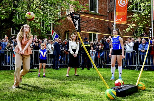 Koninklijke familie viert feest in Groningen. / ANP