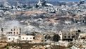 Destroyed buildings are pictured in the Gaza Strip as seen from a position along the border in southern Israel on July 29, 2025. 
Jack GUEZ / AFP