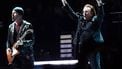 U2 op het podium in Italië. Foto: ANP