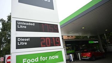 A board shows the prices of Regular Unleaded and Diesel outside an Asda garage in Liverpool, north west England on September 21, 2026. The limited availability of diesel is a particular cause for concern, with prices recently soaring to record levels in Europe and North America.
Paul ELLIS / AFP