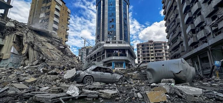 epa12801169 A destroyed building following an Israeli air strike in the Chiyah neighborhood of Beirut, Lebanon, 07 March 2026. The Israeli military stated it is conducting strikes in Lebanon targeting Hezbollah infrastructure and personnel. According to the Lebanese National News Agency (NNA), Israeli strikes in Lebanon between 02 and 06 March left at least 217 people killed and 798 others injured.  EPA/WAEL HAMZEH