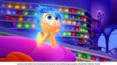 Dit is Joy, uit de film Inside Out. Hoe zou jij eruitzien in een animatiefilm? | Beeld: Disney/Pixar/Cannes Film Festival/HO