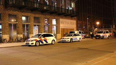 Politie beëindigt feestje bij Vindicat in Groningen.