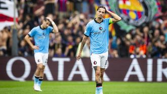 BARCELONA - Luciano Valente van Feyenoord reageert op de 2-0 tijdens de UEFA Champions League wedstrijd tussen FC Barcelona en Feyenoord in Spotify Camp Nou op 9 september 2026 in Barcelona, Spanje. KOEN VAN WEEL / ANP