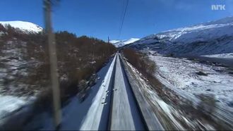 Screenshot uit de 7-uur durende treinrit tussen Bergen en Oslo, ofwel Slow tv