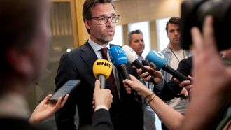 DEN HAAG - Minister Sjoerd Sjoerdsma (Buitenlandse Handel en Ontwikkelingssamenwerking, D66) na afloop van een debat met de Kamer over de begrotingsstaat voor Buitenlandse Handel en Ontwikkelingshulp. Tijdens het debat ging het met name over het subsidiebedrag voor de VN-hulporganisatie voor Palestijnse vluchtelingen UNRWA. LINA SELG / ANP